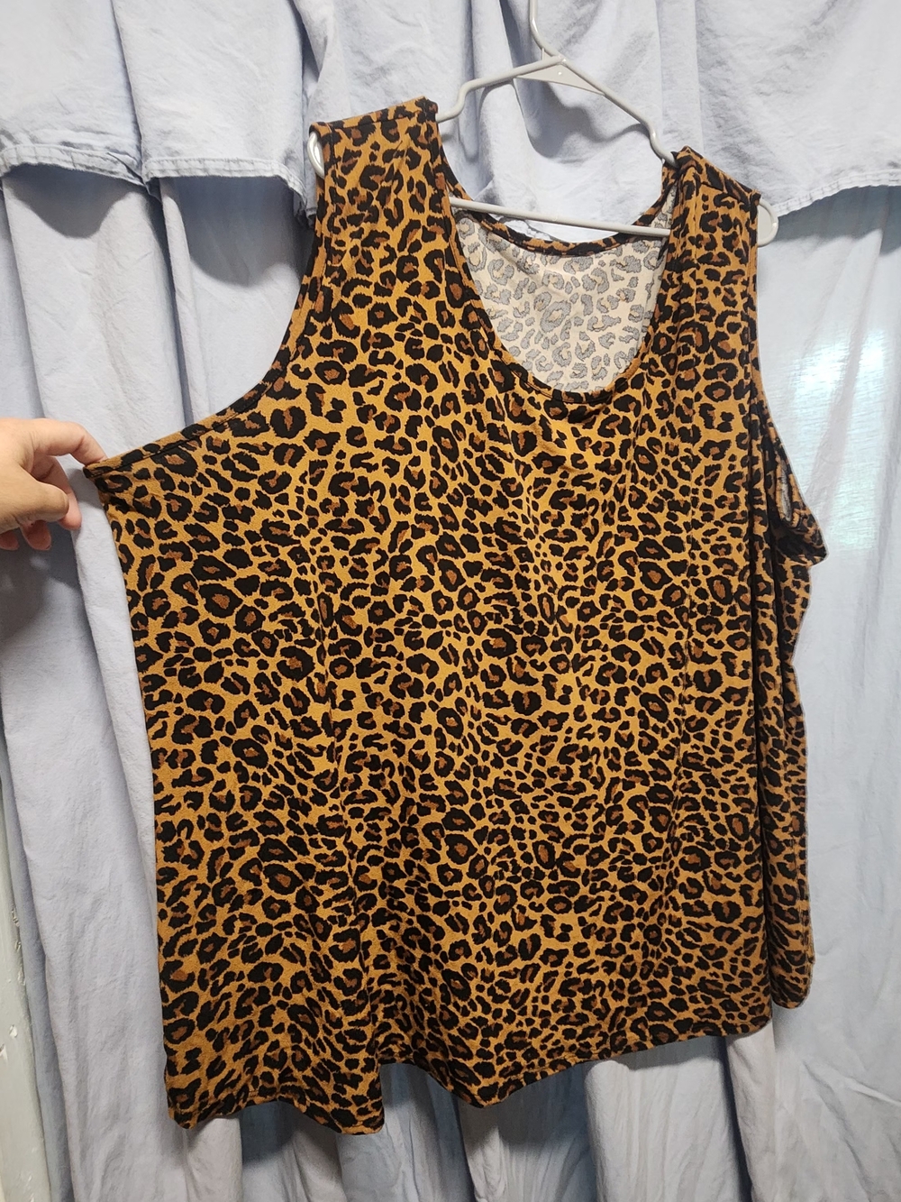 Leopard Print Sleeveless Women's Top - Brown